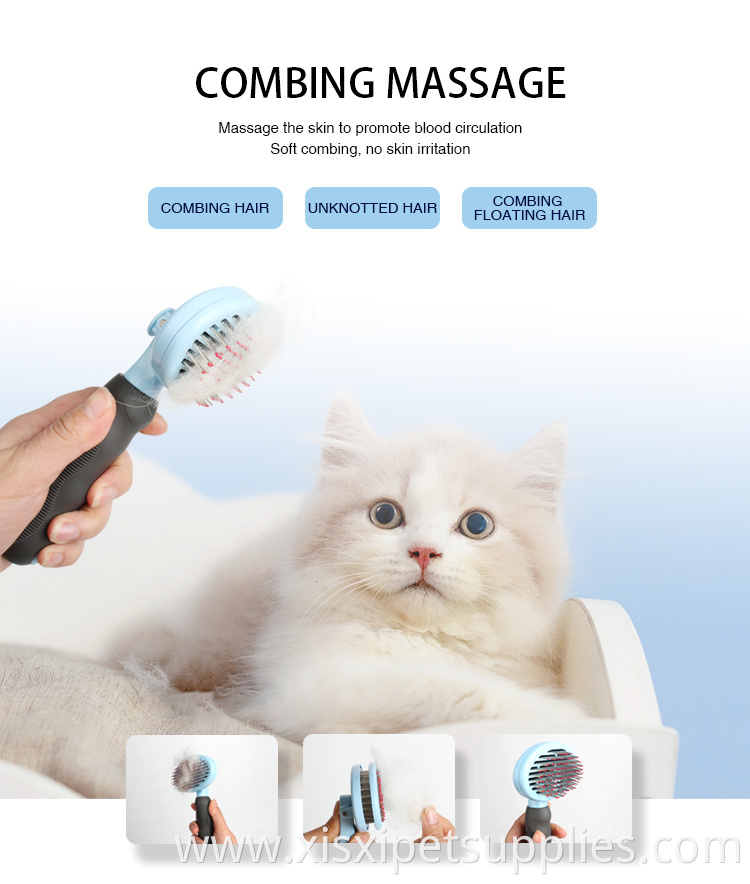 Factory Wholesale Self Cleaning Pet Hair Brush Cat Dog Grooming Slicker Brush With Sticky Beads